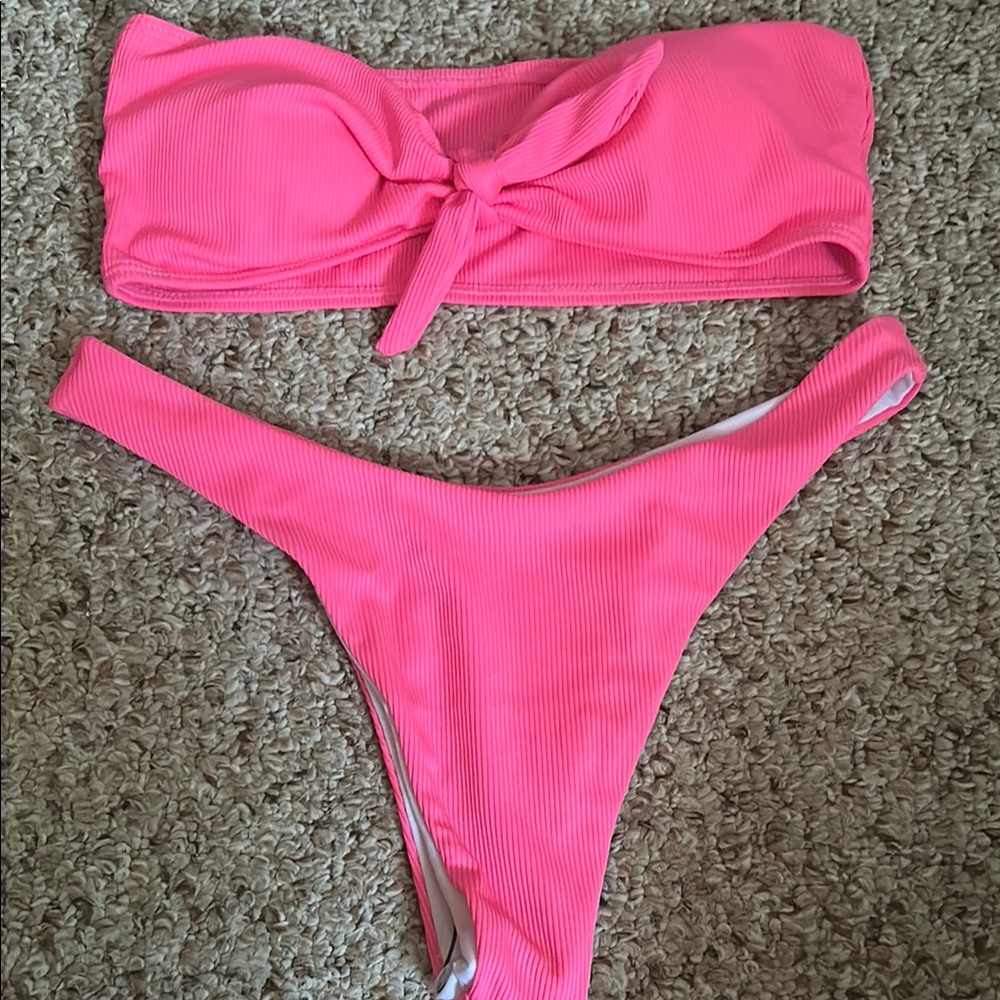 Hot pink bikini